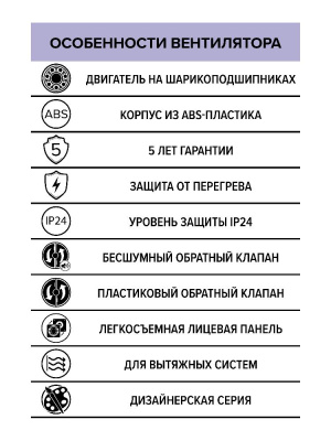 Вентилятор накладной RIO D100 обр.клапан Gold DICITI