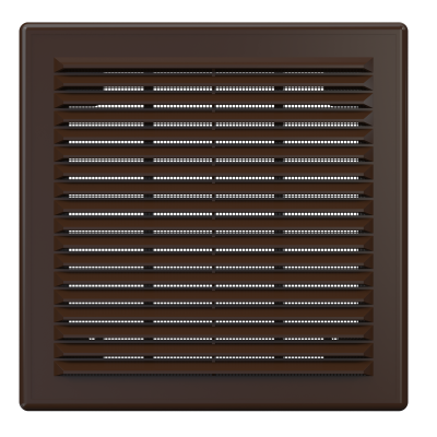 Решетка вентиляционная Р сетка разъемная 209х209 пластик Brown ERA
