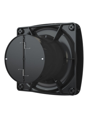 Вентилятор накладной RIO D125 обр.клапан Obsidian DICITI