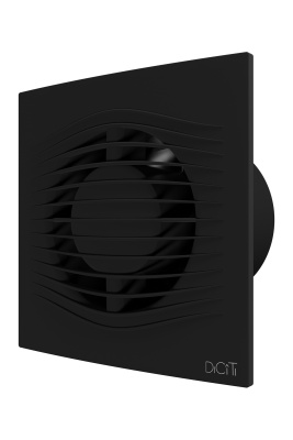 Вентилятор накладной SLIM D100 обр.клапан Matt black DICITI