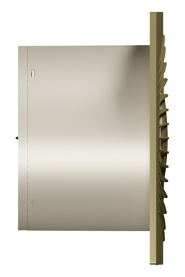 Вентилятор накладной SLIM D125 обр.клапан Champagne DICITI