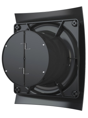 Вентилятор накладной BREEZE D125 обр.клапан Obsidian DICITI