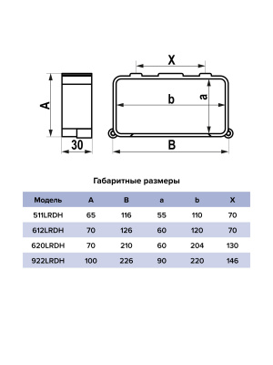 Держатель LRDH 60х204 пластик ERA
