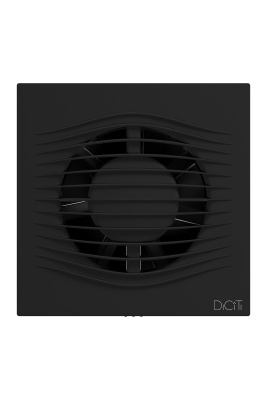 Вентилятор накладной SLIM D100 обр.клапан Matt black DICITI