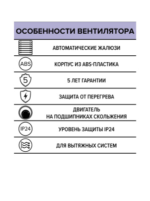 Вентилятор накладной EURO D125 авт.жалюзи ERA