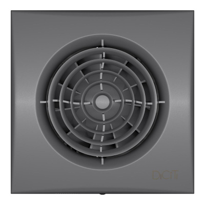Вентилятор накладной AURA D100 обр.клапан Dark gray metal DICITI